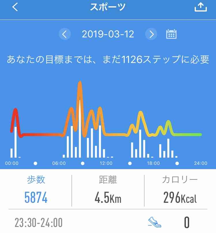 最近の最大歩数！