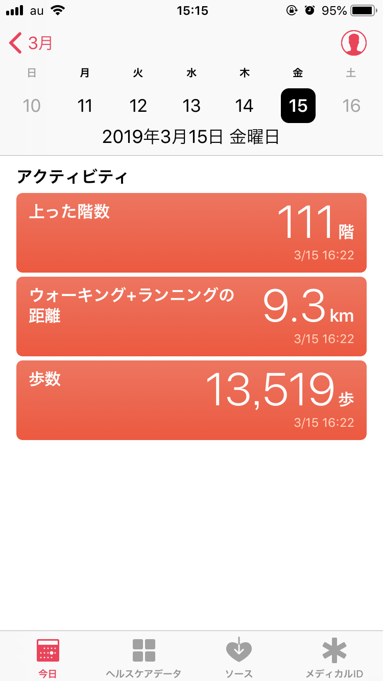 最近の最大歩数！