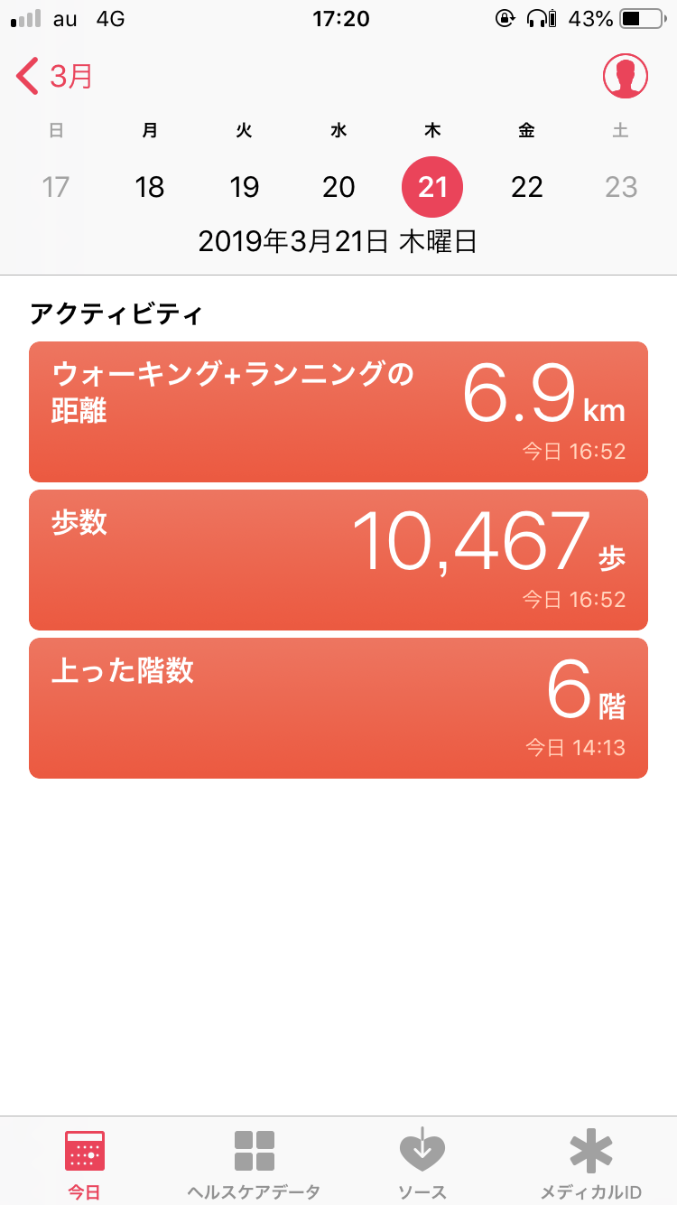 最近の最大歩数！