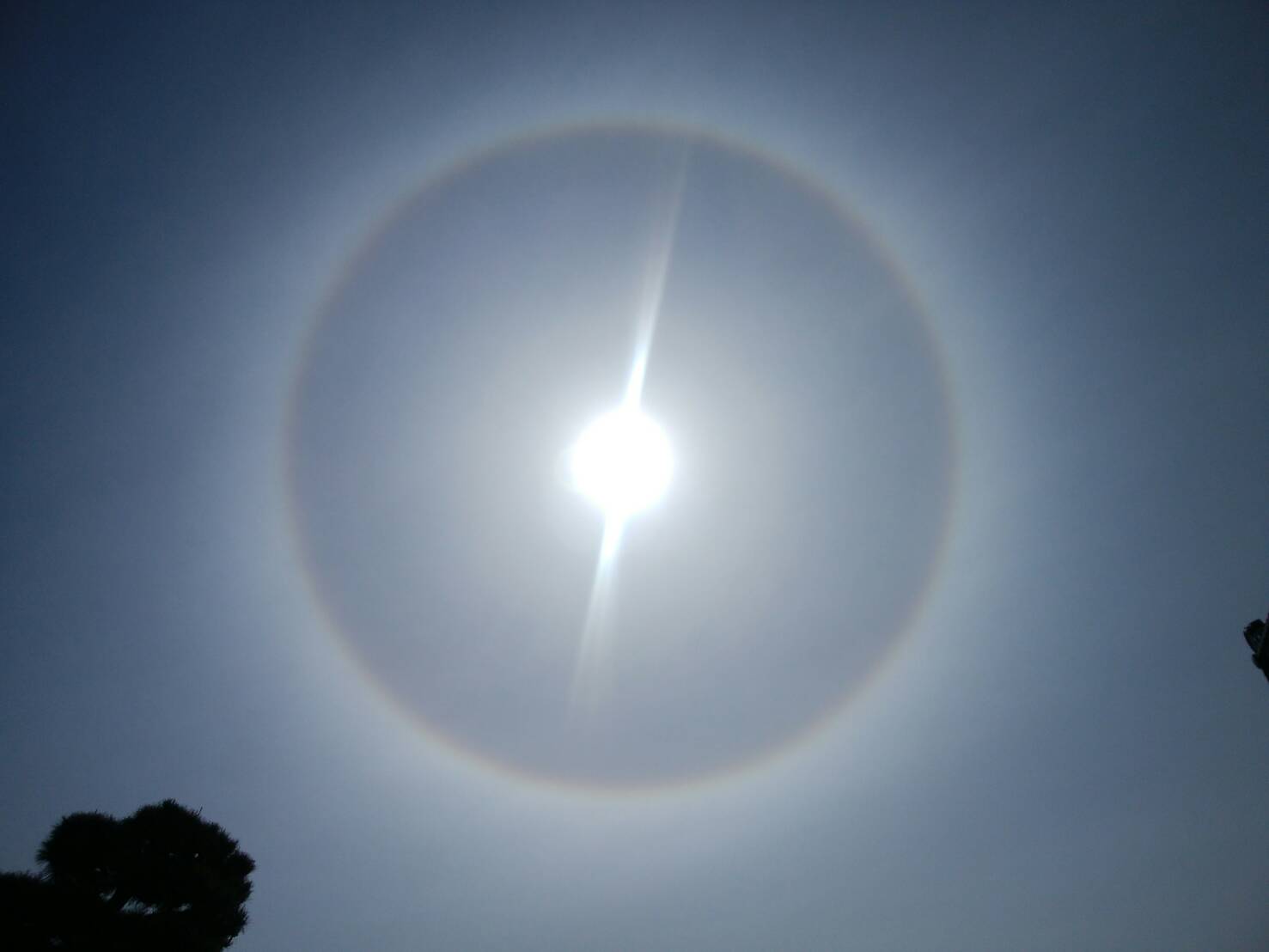青空にかかる虹「環水平アーク」が出現　かなり珍しい「幻日環」も