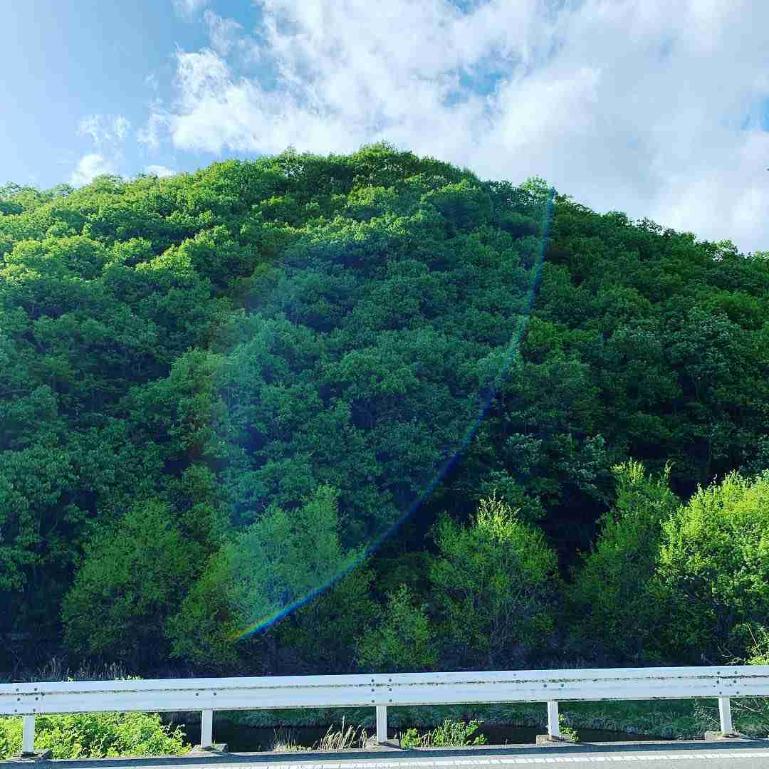 青空にかかる虹「環水平アーク」が出現　かなり珍しい「幻日環」も