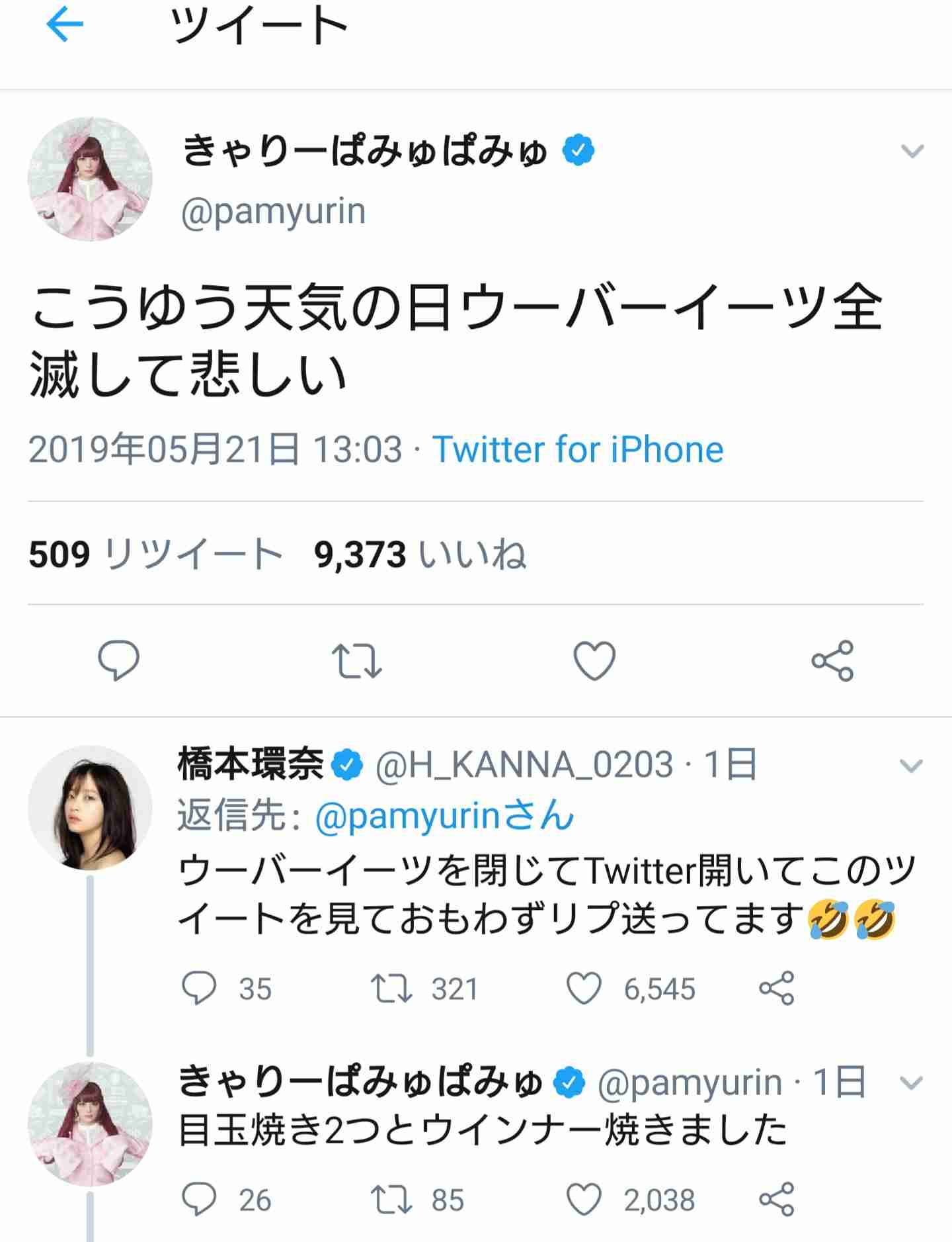 暴雨の日にきゃりーぱみゅぱみゅ「Uber Eats全滅して悲しい」批判の声相次ぐ