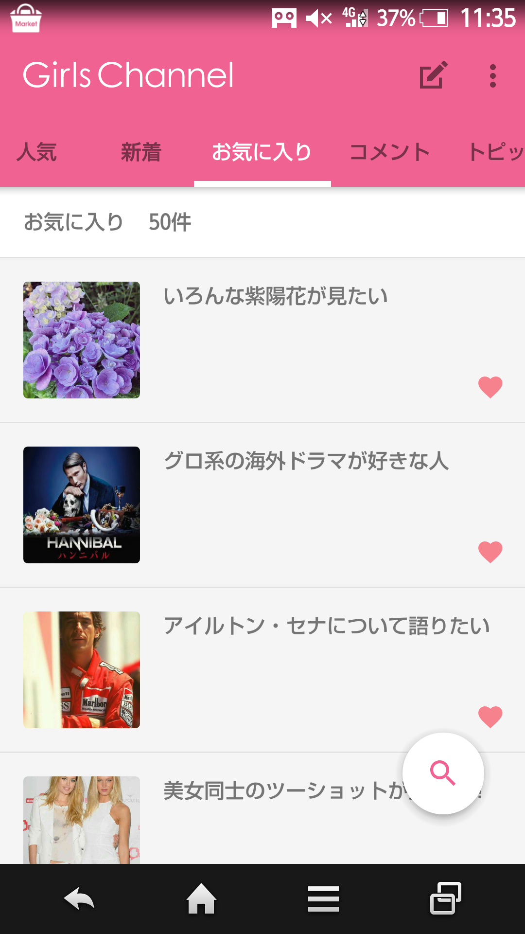 ガルちゃんのお気に入りトピ見せて下さい