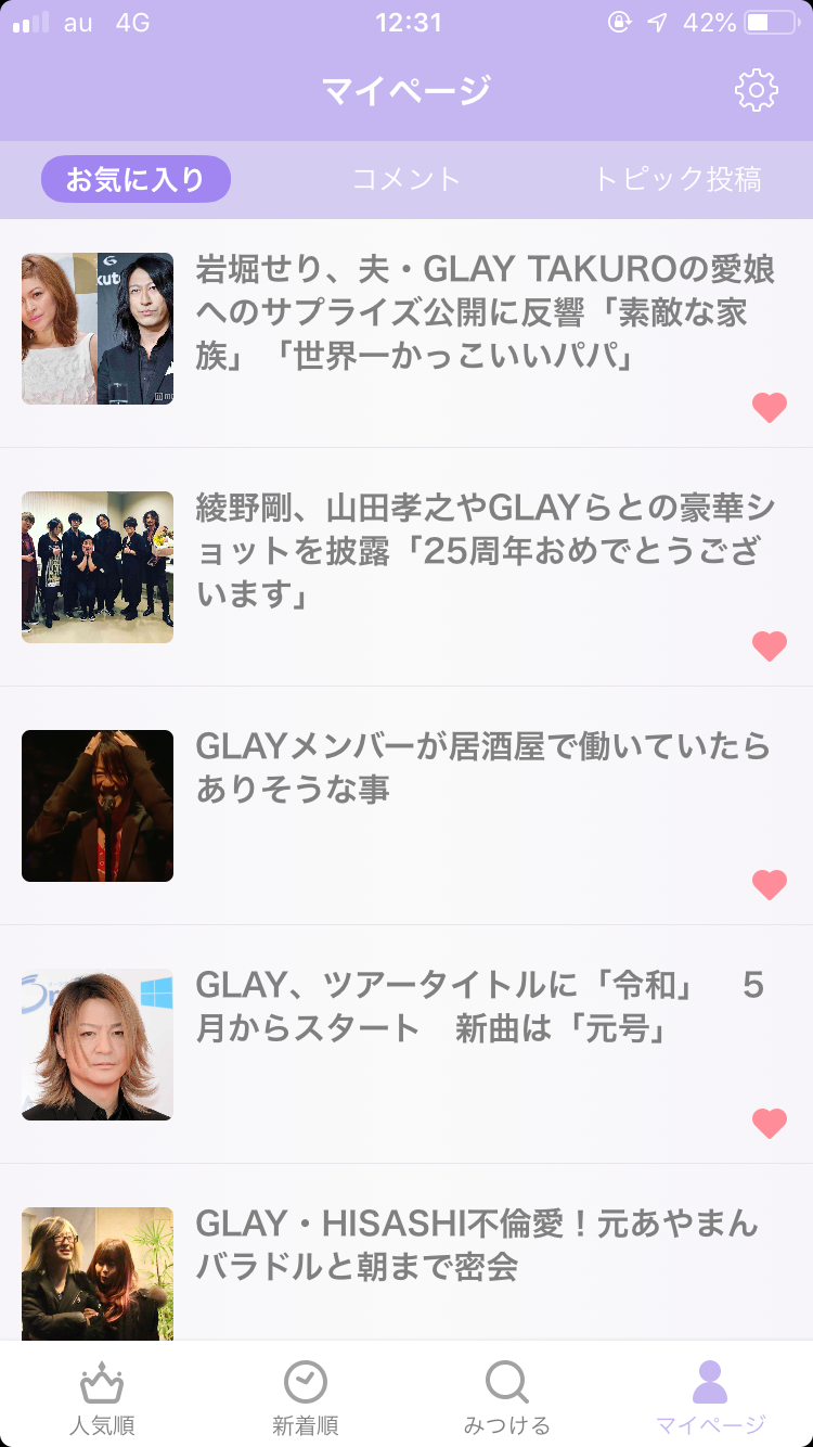 ガルちゃんのお気に入りトピ見せて下さい