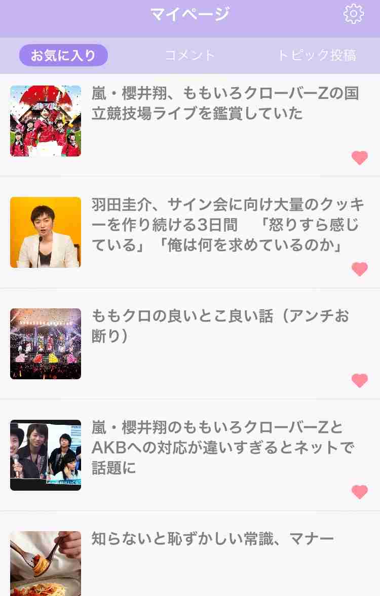 ガルちゃんのお気に入りトピ見せて下さい