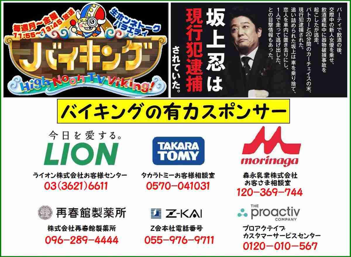 「坂上忍アレルギー」が深刻化！『バイキング』が『ヒルナンデス！』に2カ月間全敗