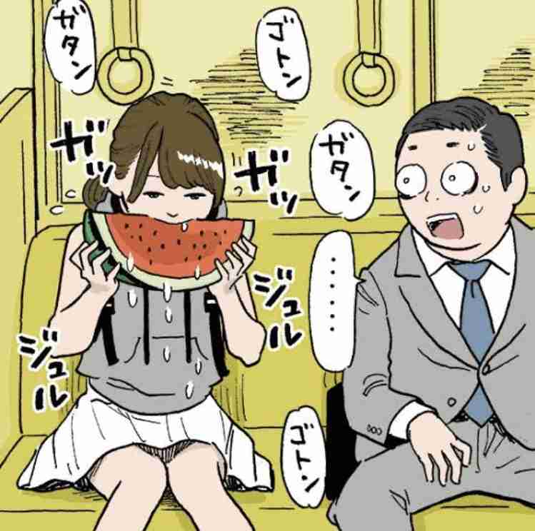 電車で朝食、あり？なし？