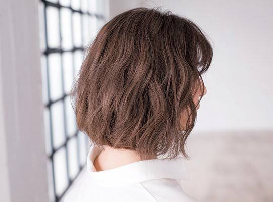 ショートヘアの浴衣