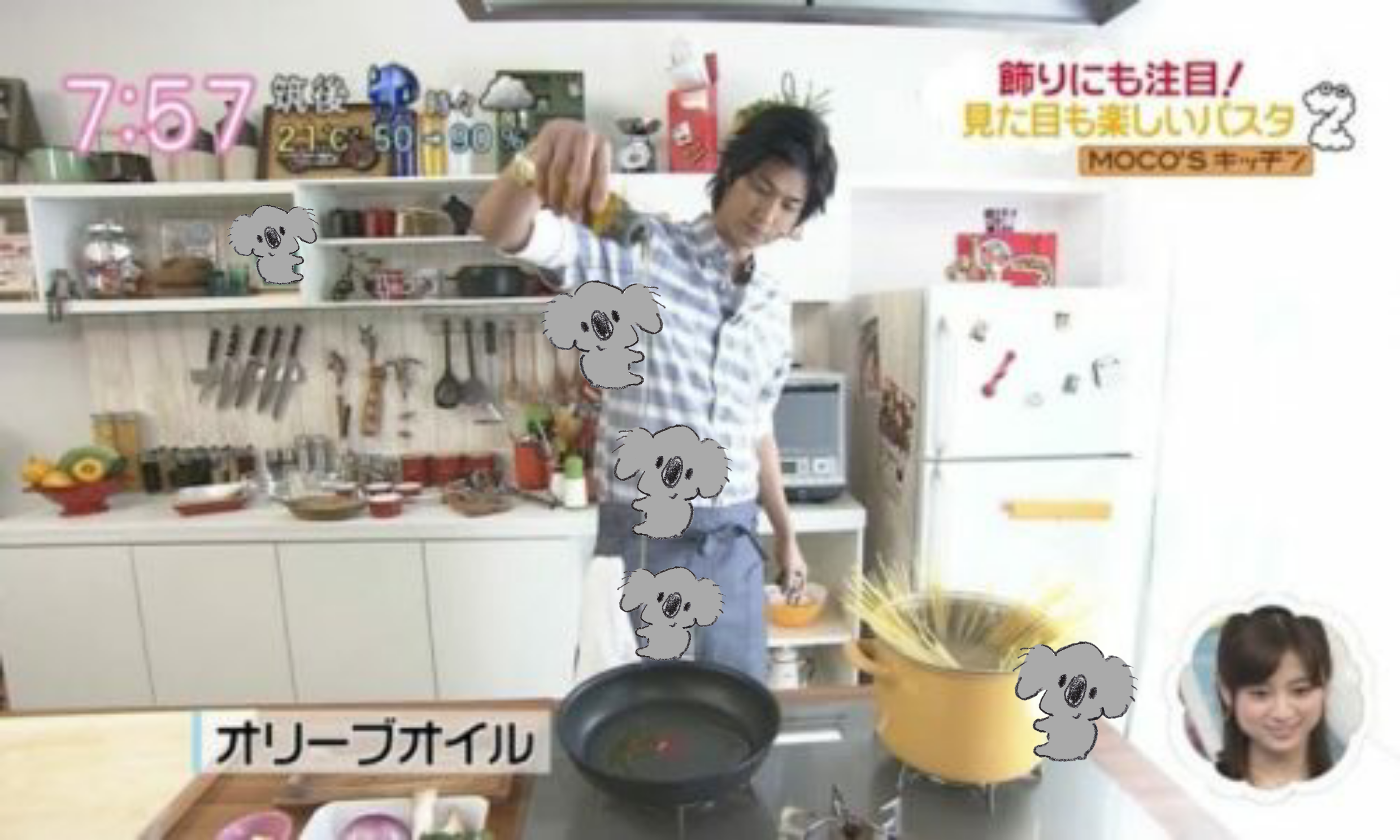 【画像コラージュ】コアラが○○に摑まってる！のトピ