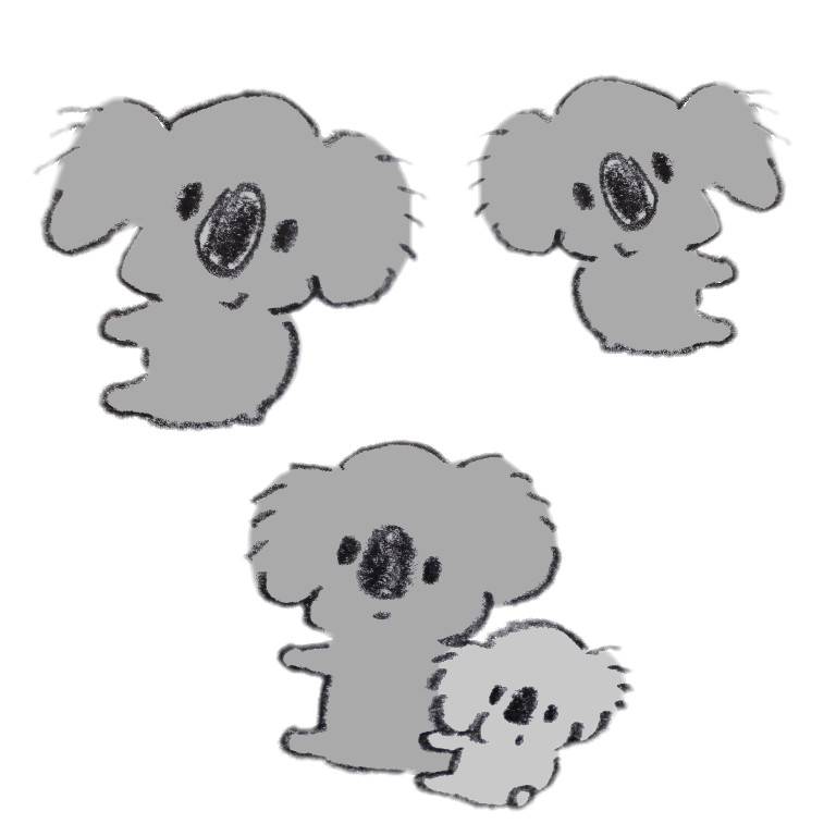 【画像コラージュ】コアラが○○に摑まってる！のトピ