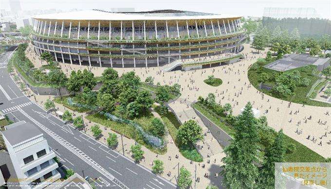 報道陣に公開された「新国立競技場」 ネットの反応は「めちゃくちゃ普通すぎる」
