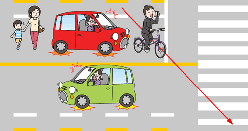 マナーのない自転車運転