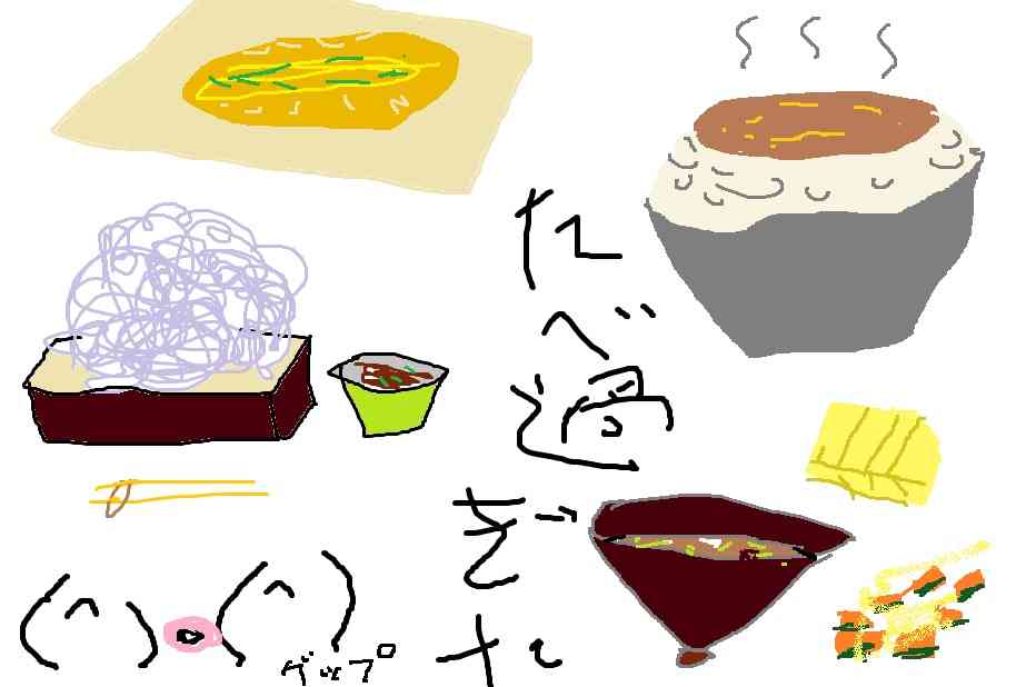 【お絵かき】 今日の夕飯を絵で教えて