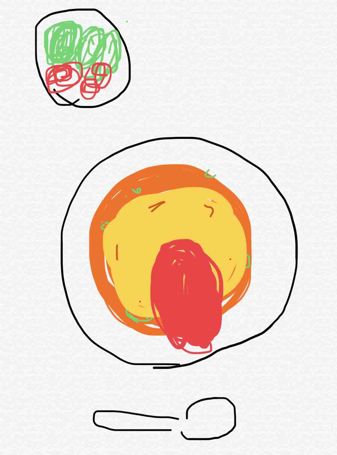 【お絵かき】 今日の夕飯を絵で教えて