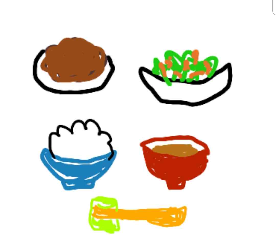 【お絵かき】 今日の夕飯を絵で教えて