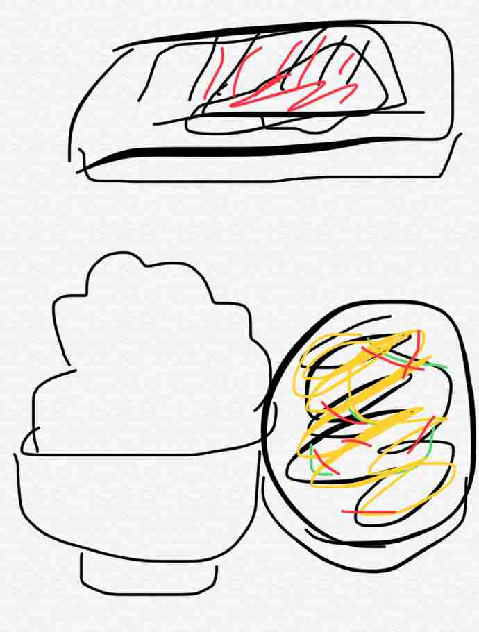 【お絵かき】 今日の夕飯を絵で教えて