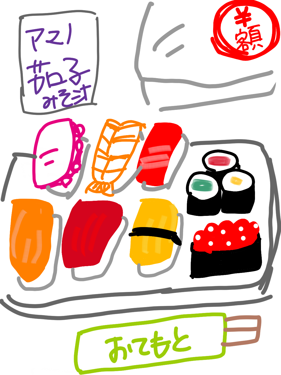 【お絵かき】 今日の夕飯を絵で教えて