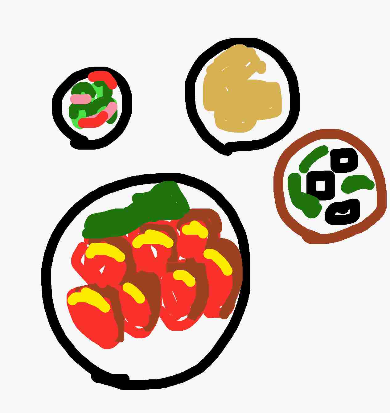 【お絵かき】 今日の夕飯を絵で教えて