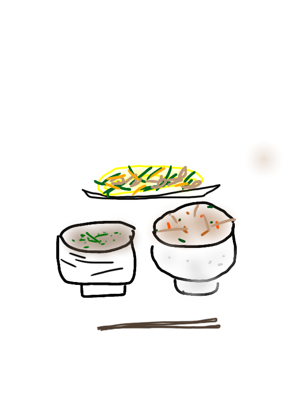 【お絵かき】 今日の夕飯を絵で教えて