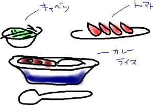 【お絵かき】 今日の夕飯を絵で教えて