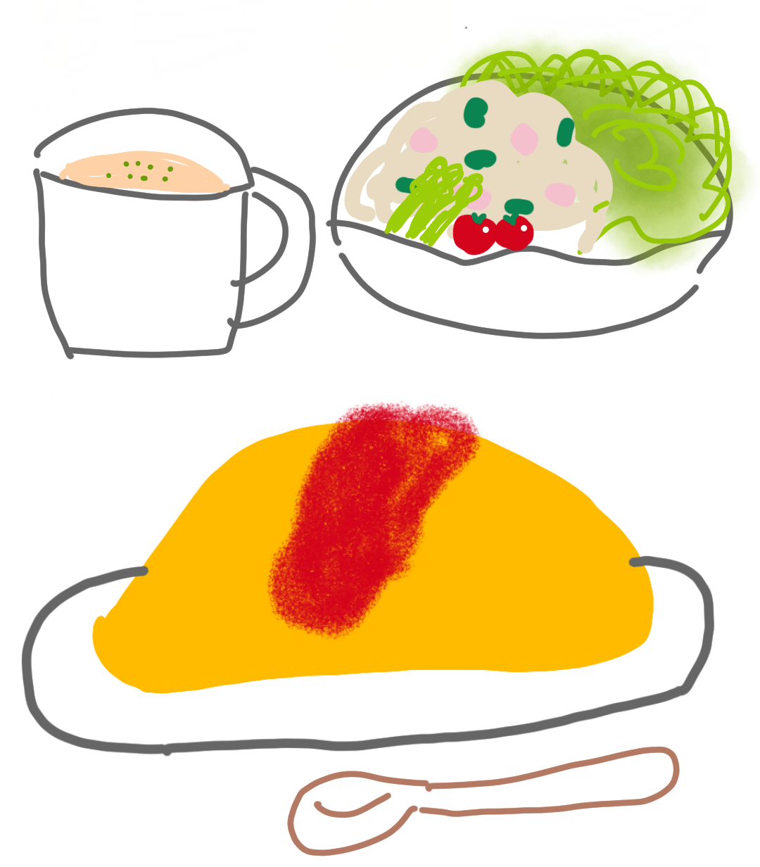 【お絵かき】 今日の夕飯を絵で教えて