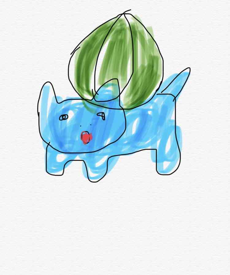 好きなポケモンを記憶だけで描いてみるトピ