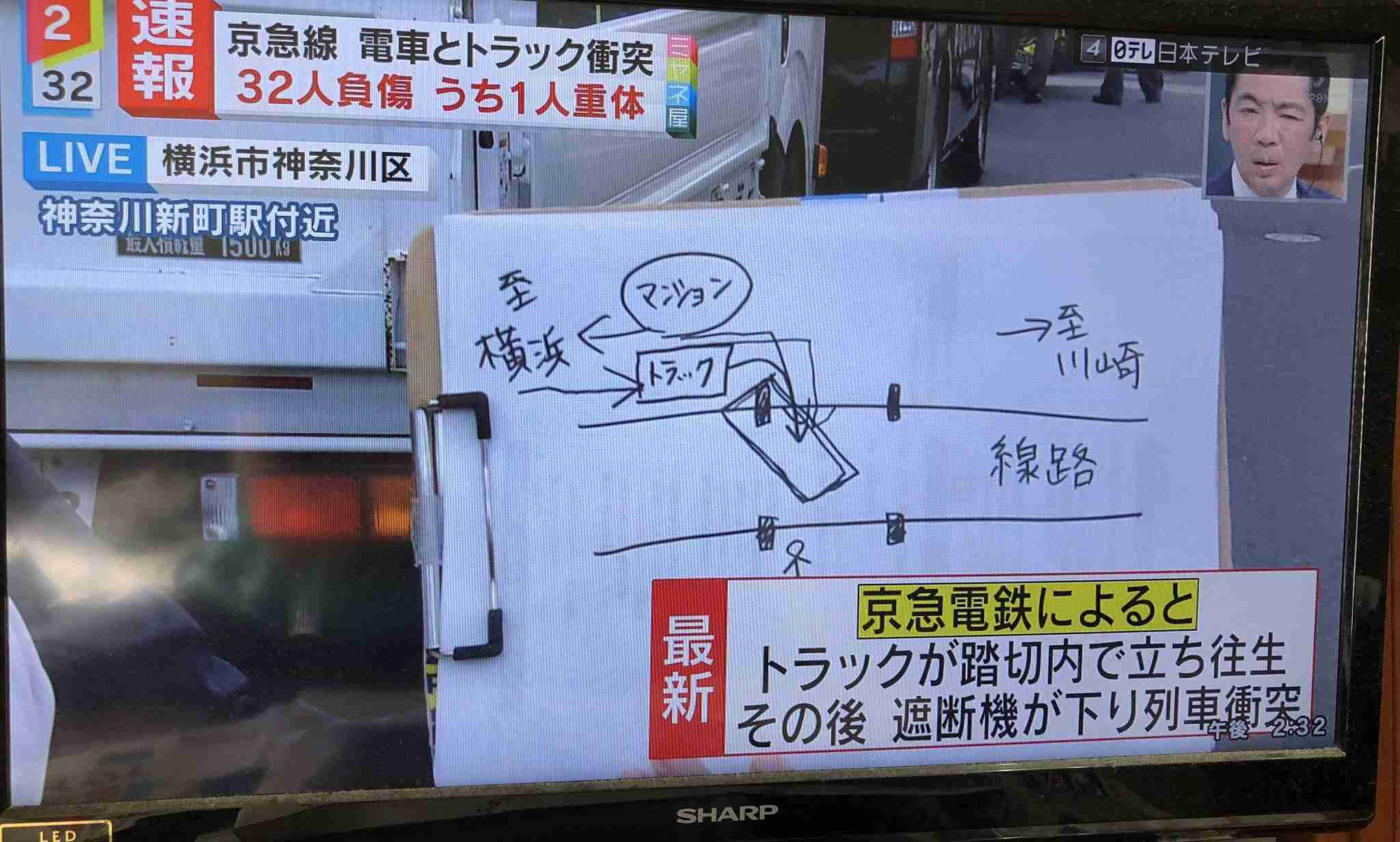 京急線の踏切 トラックと電車が衝突 17人けがの情報 横浜