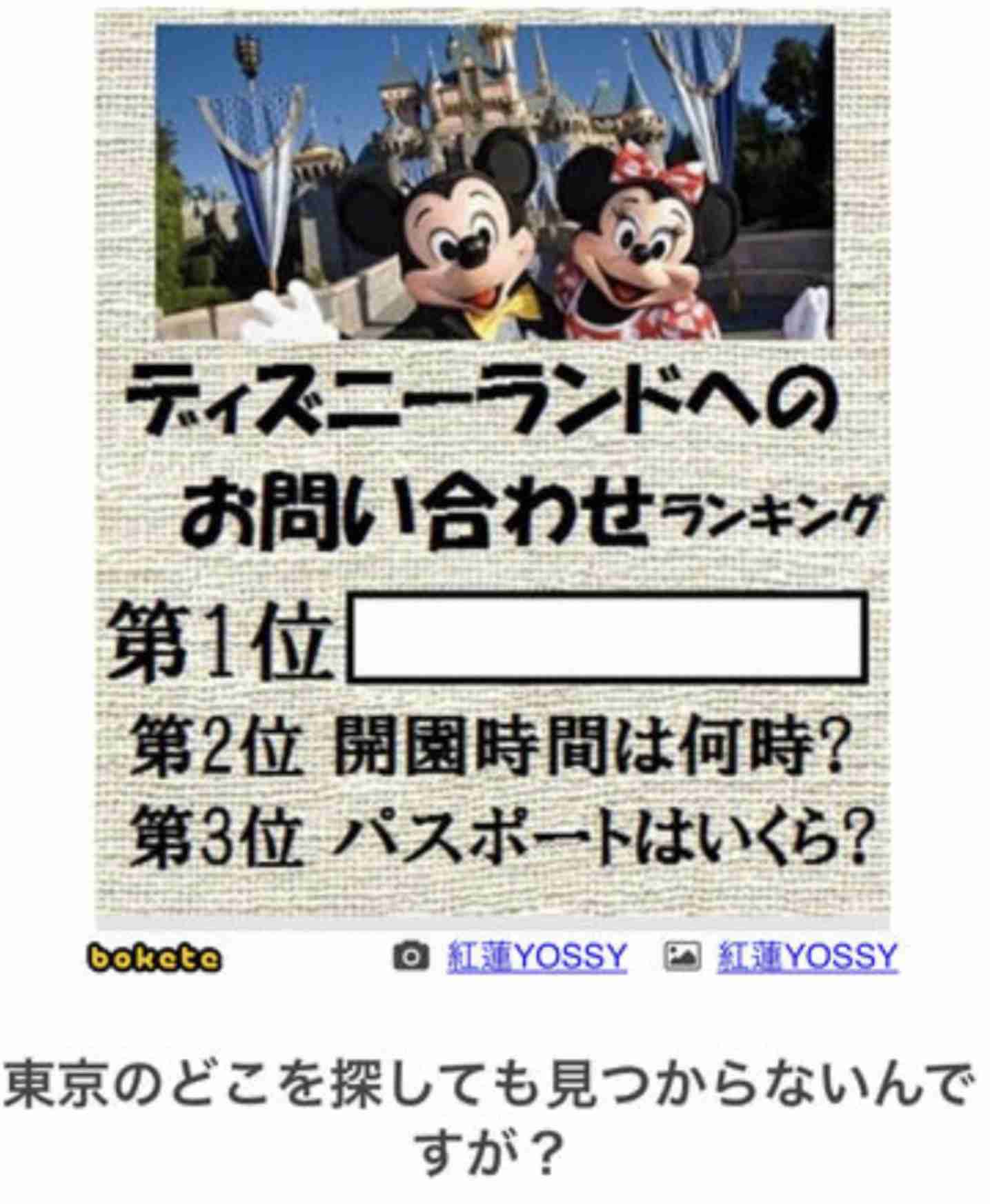 ディズニーのboketeを貼るトピ