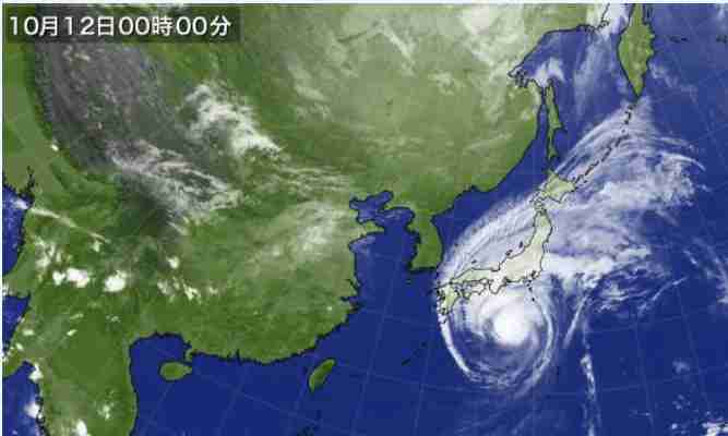 地球史上最大級か？  台風19号の勢力に世界が注目　衛星写真に騒然