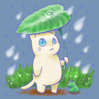 雨宿りしている動物画像ください