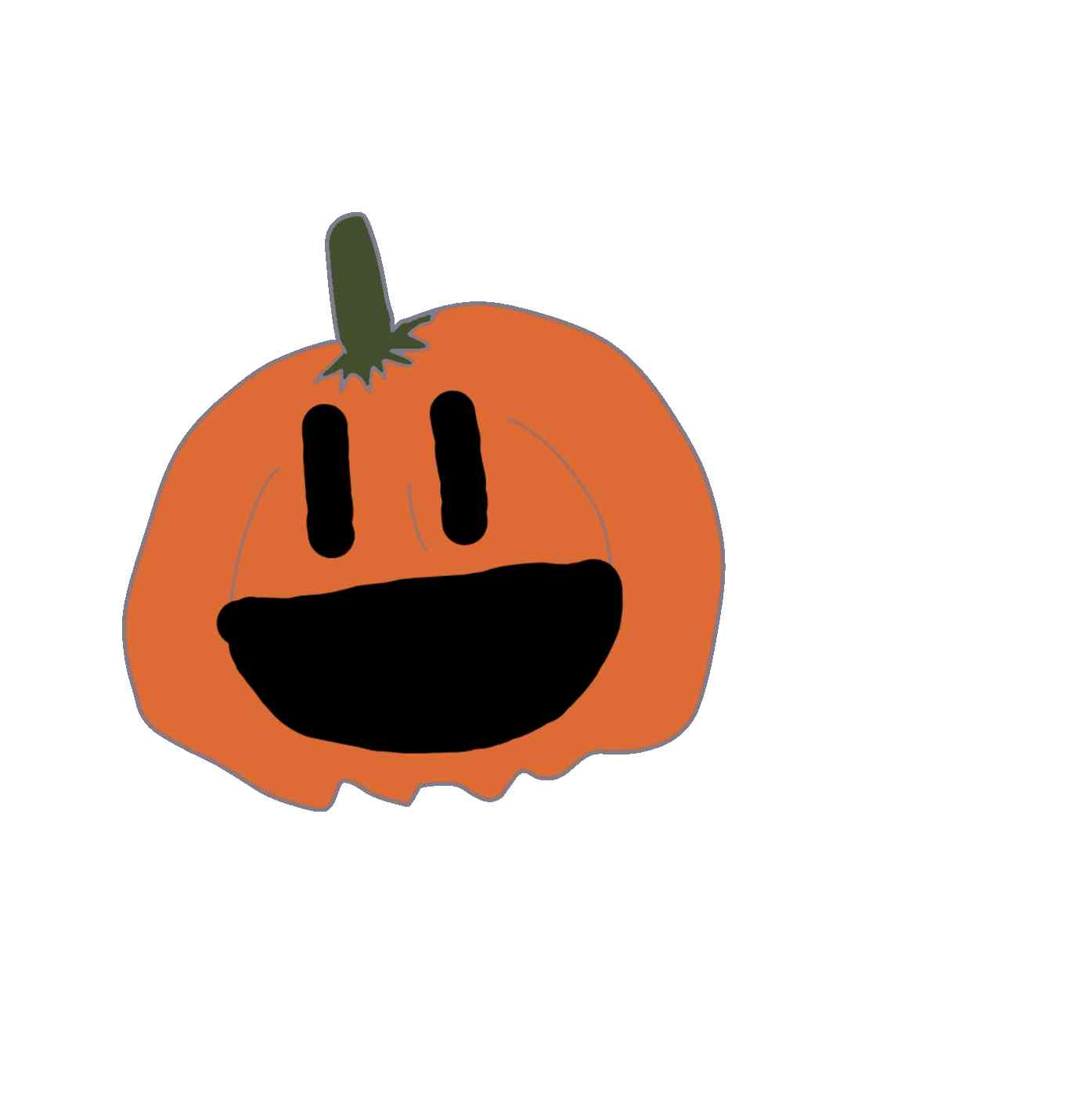 〔お絵描き〕カボチャを描いて誰かにお化けにしてもらうトピ