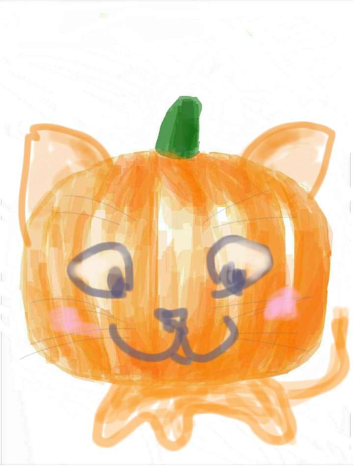 〔お絵描き〕カボチャを描いて誰かにお化けにしてもらうトピ