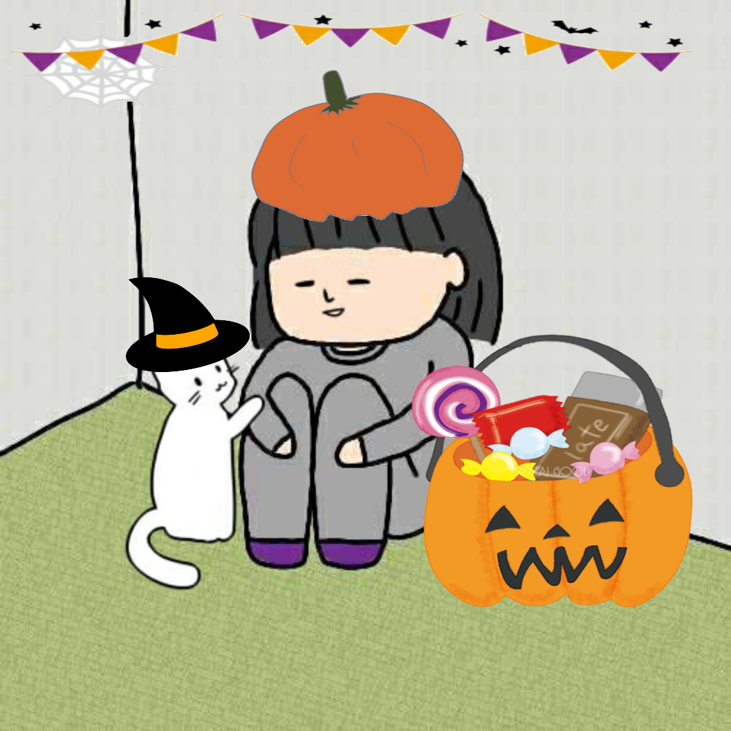 〔お絵描き〕カボチャを描いて誰かにお化けにしてもらうトピ