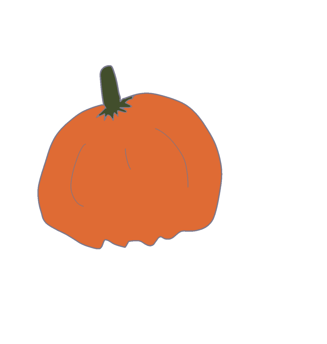〔お絵描き〕カボチャを描いて誰かにお化けにしてもらうトピ