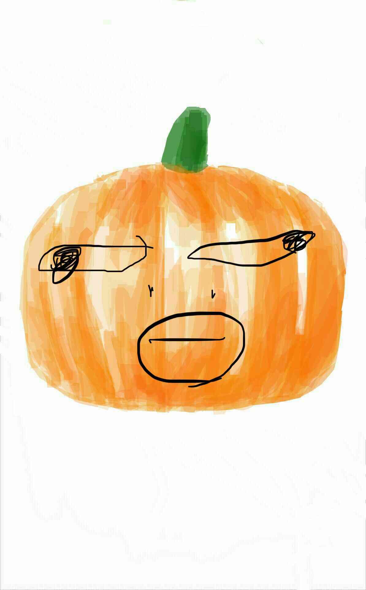 〔お絵描き〕カボチャを描いて誰かにお化けにしてもらうトピ