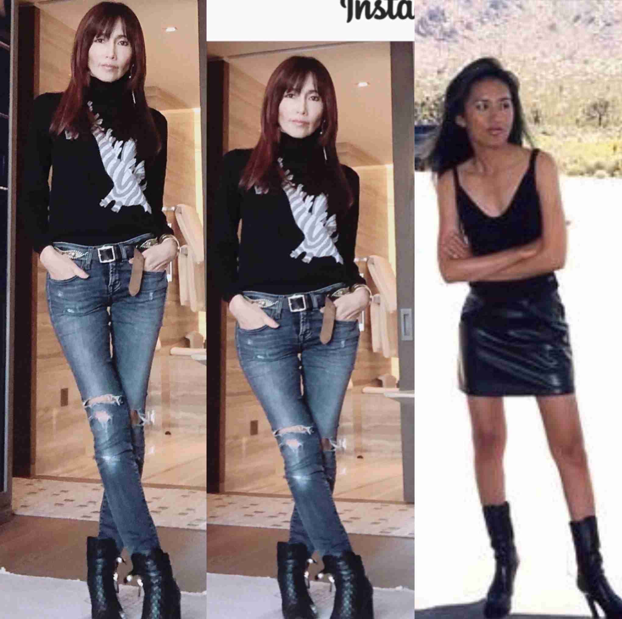 工藤静香、穴あきダメージデニムの全身ショットが反響「足長すぎ」「どんだけスタイルいいの」