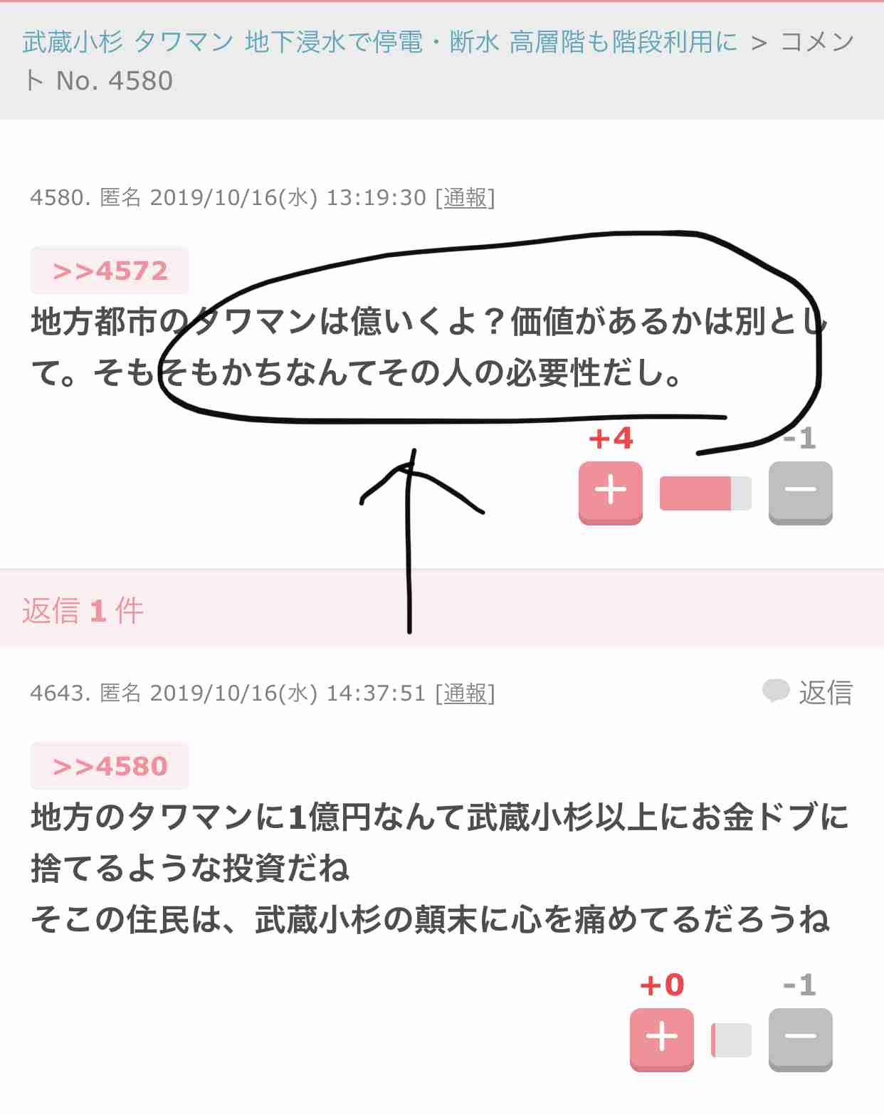 武蔵小杉 タワマン 地下浸水で停電・断水 高層階も階段利用に