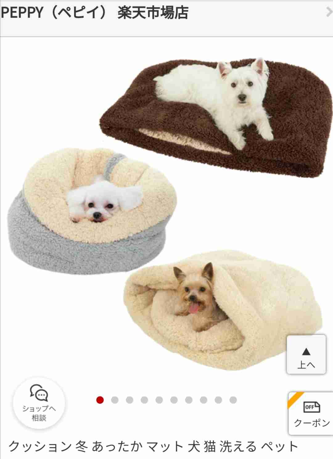 ペットの冬用ベッドについて