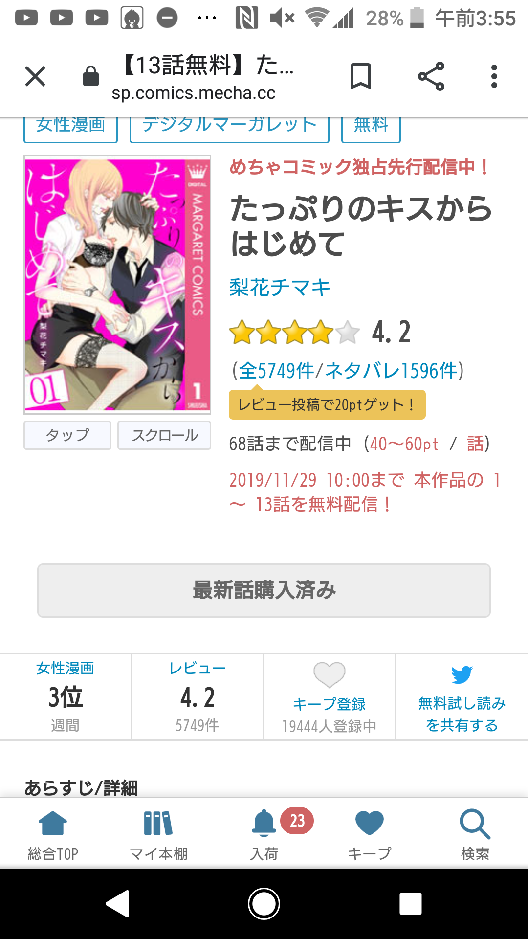 TL(ティーンズラブ)漫画が好きな人