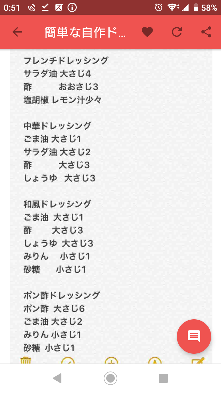 ドレッシングを手作りしてる人~