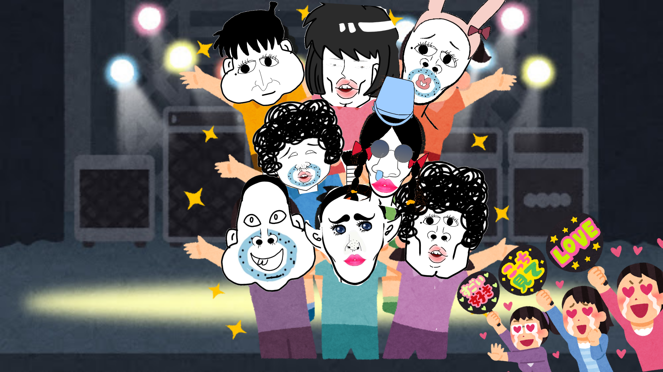 【お絵かき】顔のパーツを描いて選んで組み立てる遊びPart2