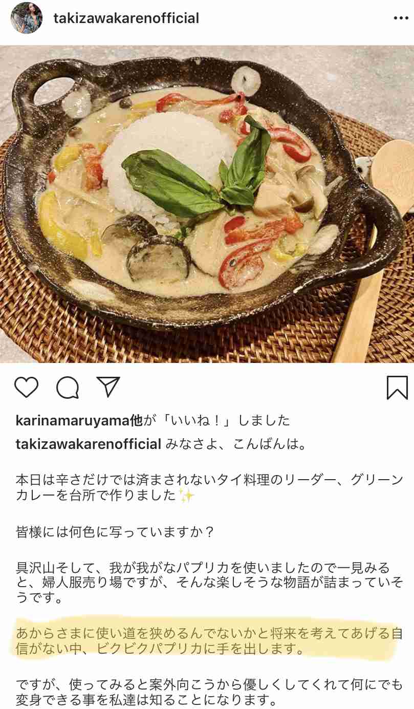 滝沢カレン、手作り「豚の生姜焼き」を披露→レシピがやっぱり超難解だった