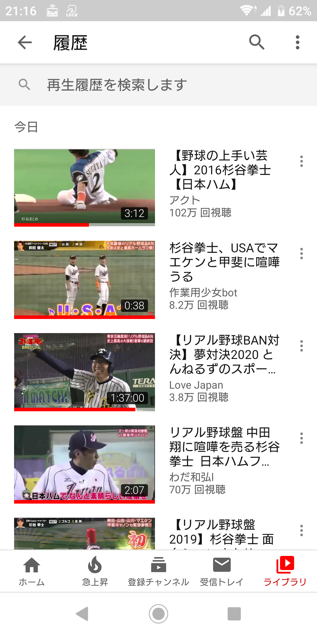 Youtubeの視聴履歴を見せ合おう！