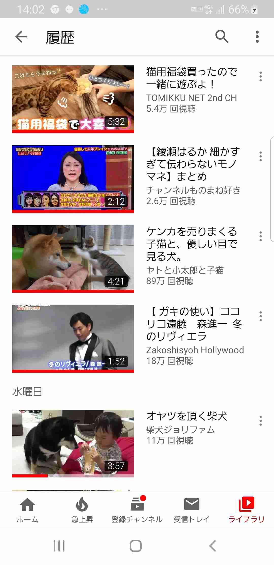 Youtubeの視聴履歴を見せ合おう！
