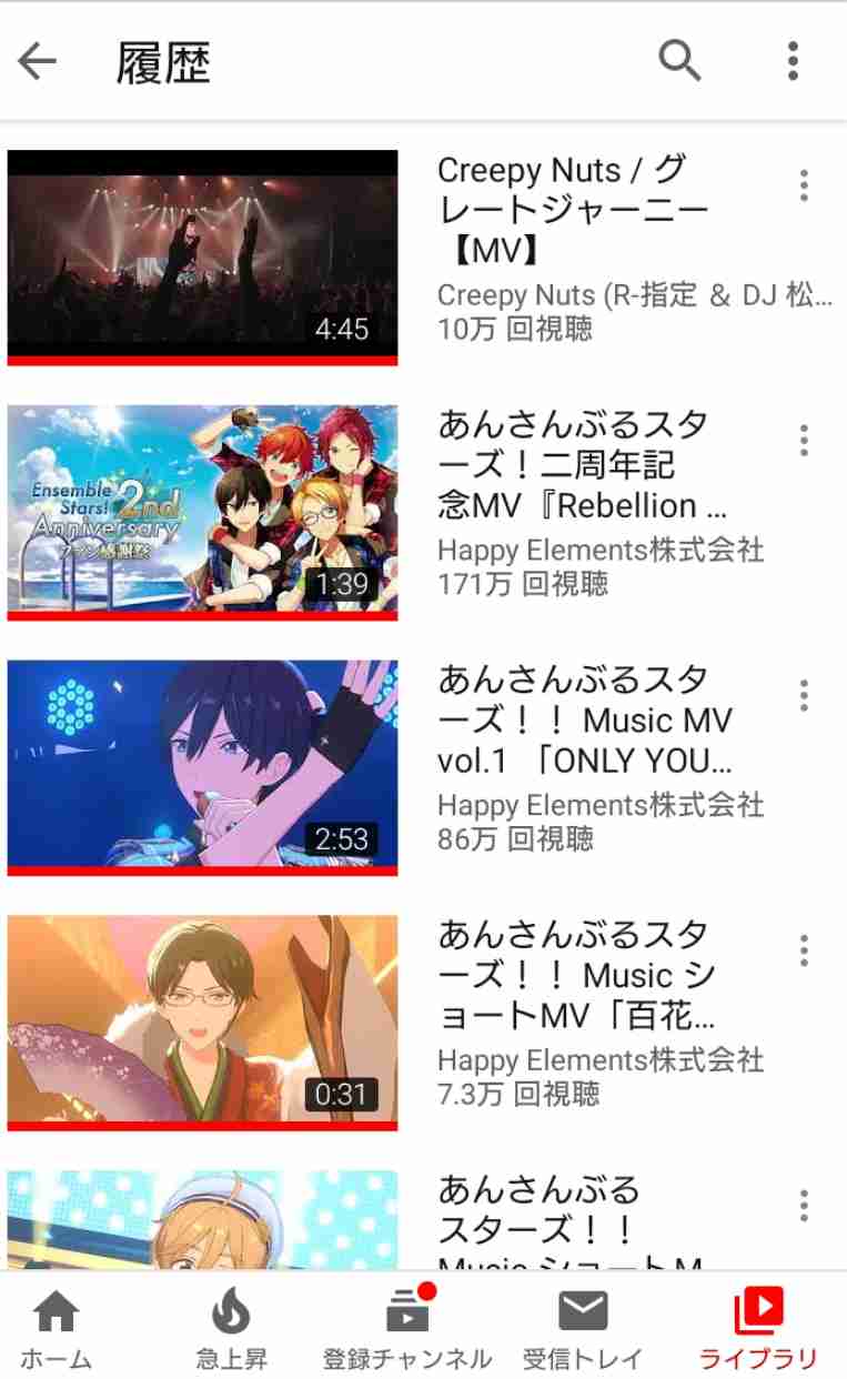 Youtubeの視聴履歴を見せ合おう！