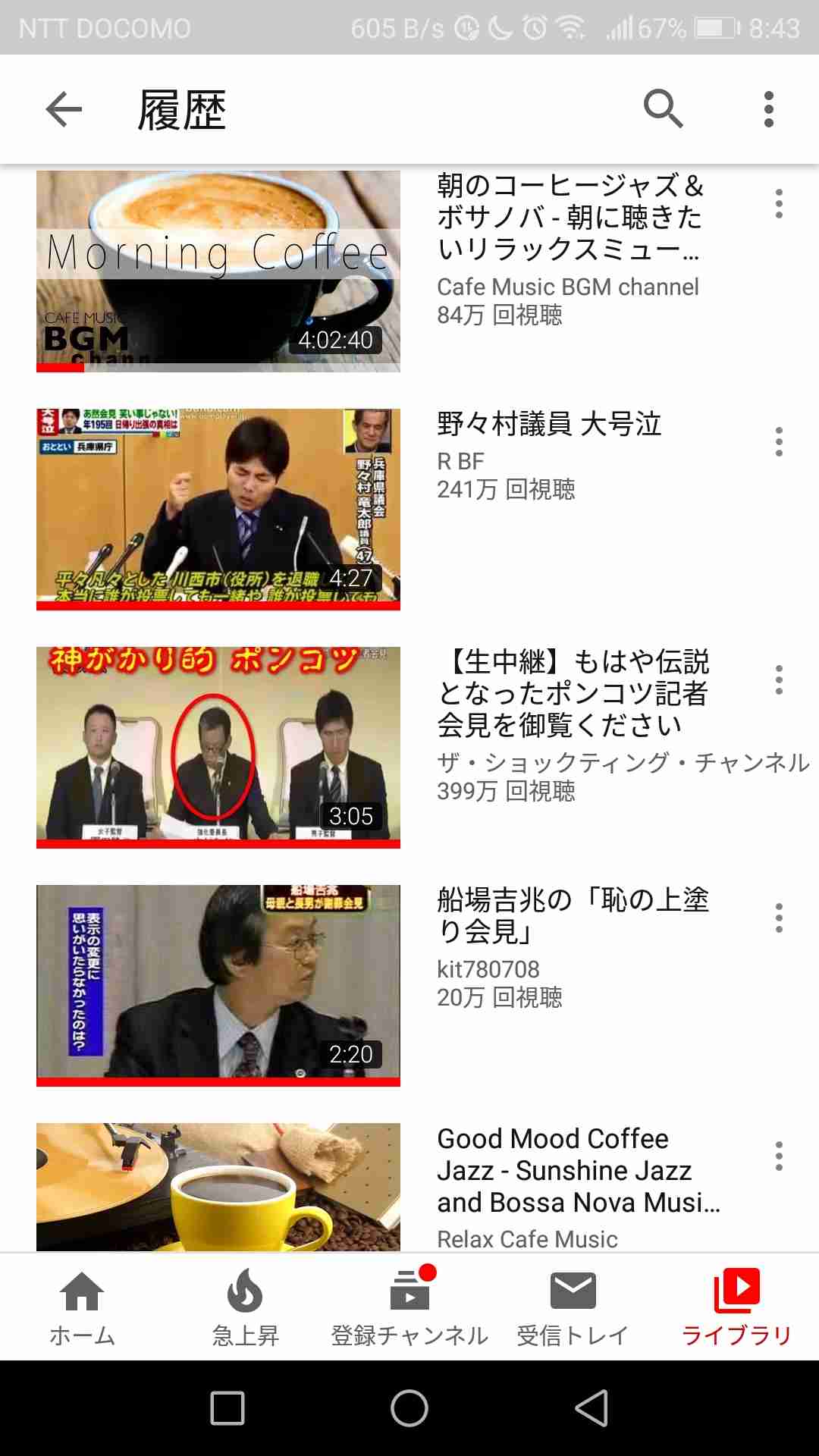 Youtubeの視聴履歴を見せ合おう！