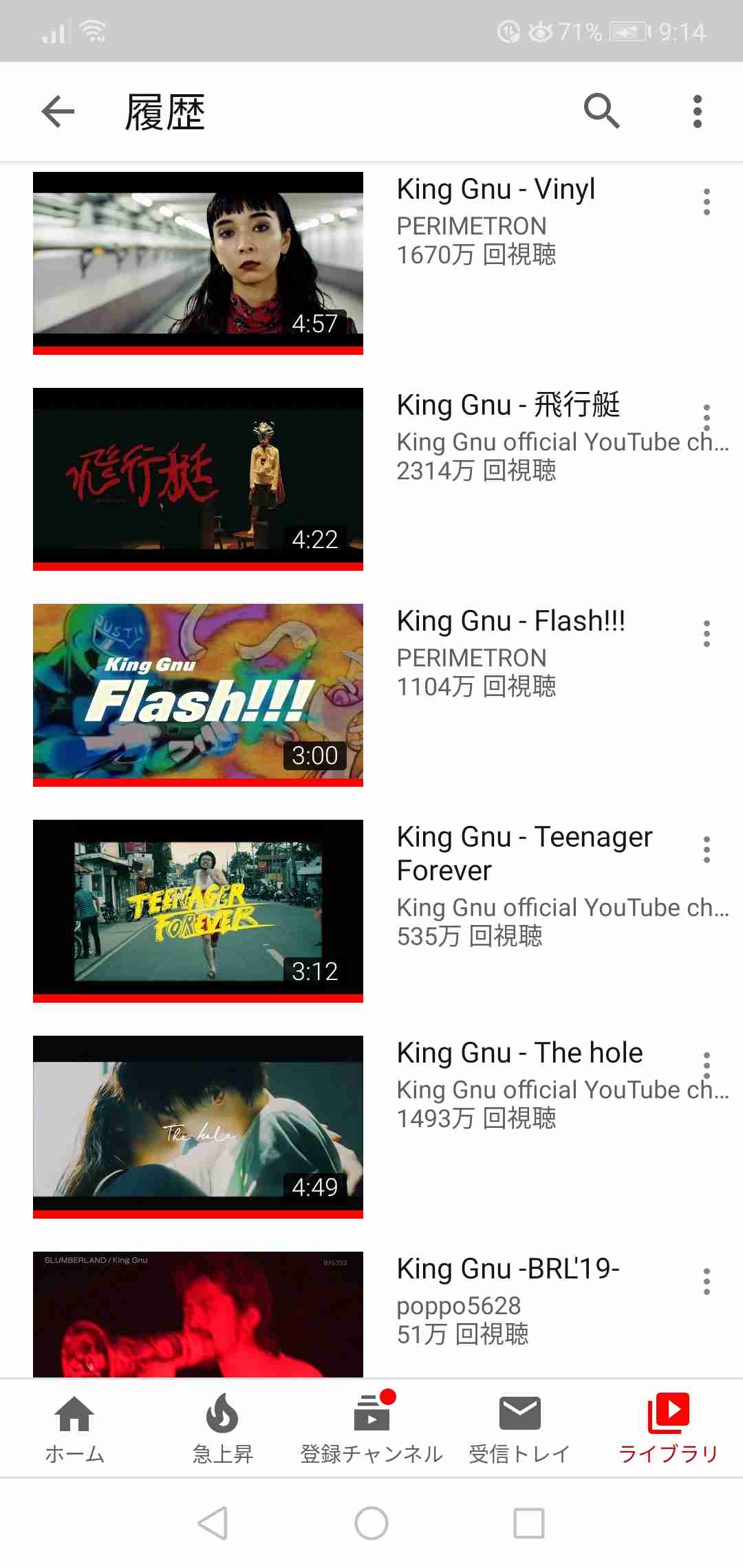 Youtubeの視聴履歴を見せ合おう！