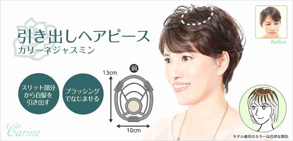 部分ウィッグ、トップカバーで薄毛隠し!!