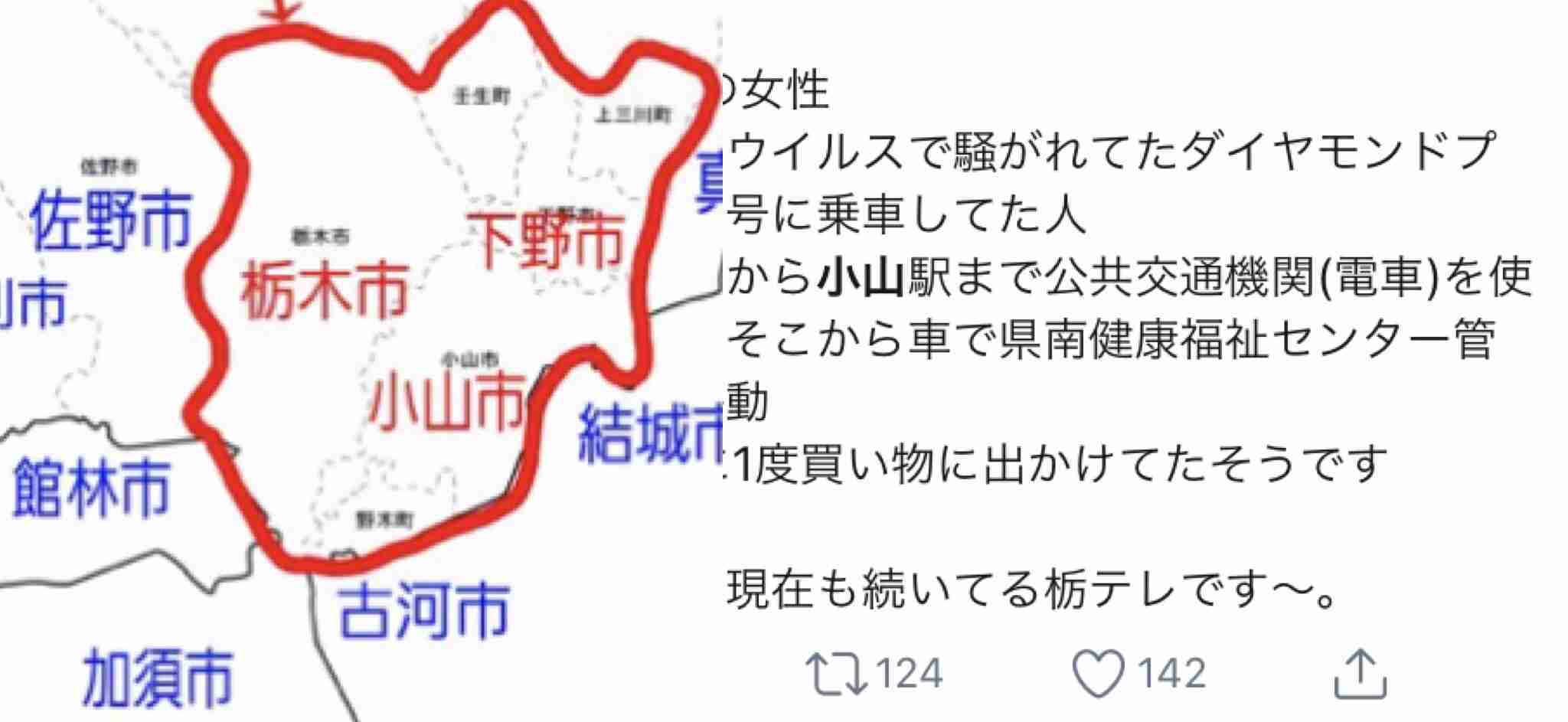 クルーズ船下船の栃木の60代女性感染確認 下船者の感染は初
