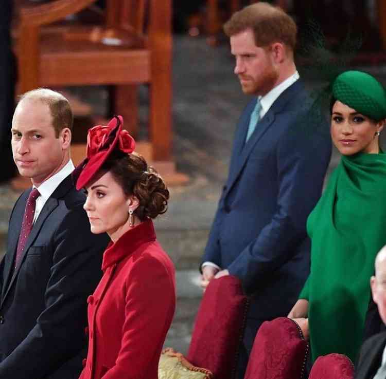 英ヘンリー王子夫妻、エリザベス女王に招待されて礼拝に参加